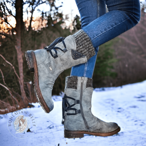 Grey Cardi Lined Boots