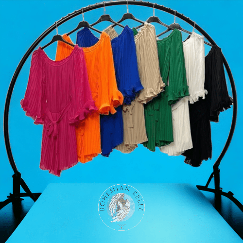 Bardot Pleated Frill Dress